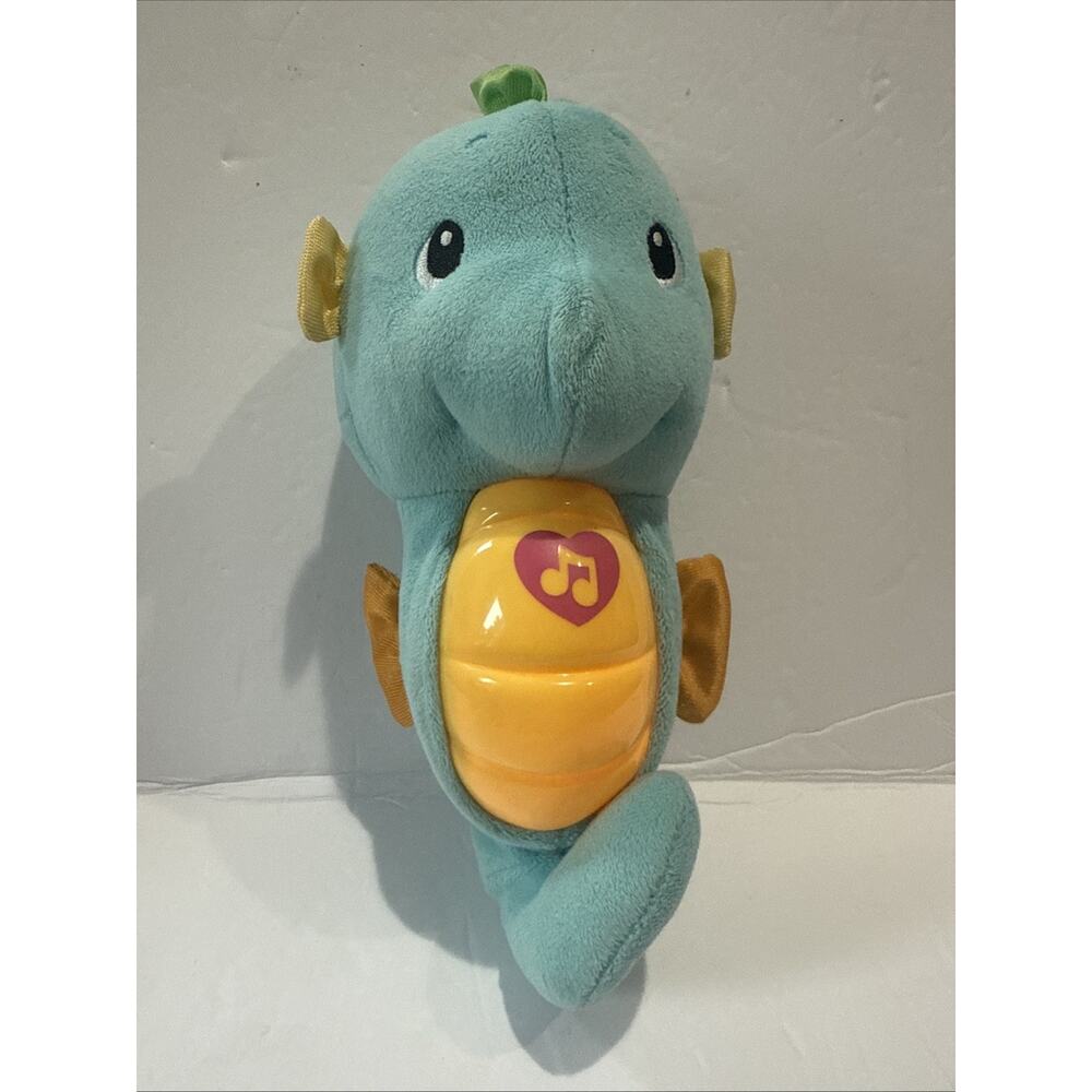 Fisher-Price Soothe & Glow Seahorse Blue Plush sound Machine Toy